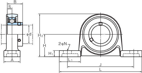 내식시리즈 USP-S6 스테인레스필로형(원통형구멍)
