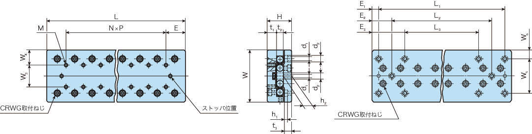 랙기어＆피니온내장형크로스롤러웨이유니트 CRWUG