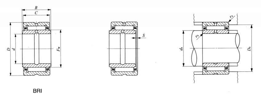 선삭형니들베어링 BR·BRI(인치계)