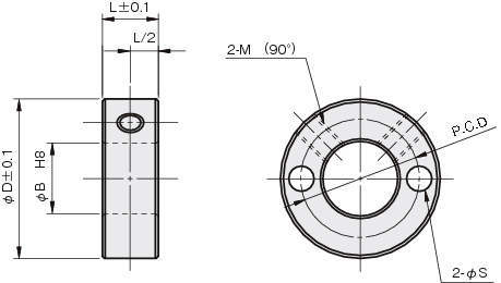 세트칼라 구멍2개있는타입