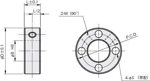 세트칼라 구멍4개있는타입