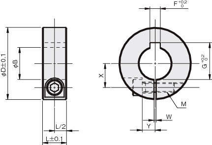 슬리트칼라 키홈있는타입