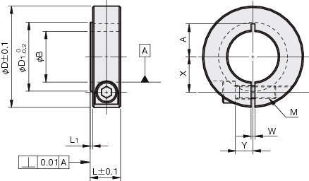 슬리트칼라 베어링고정용타입