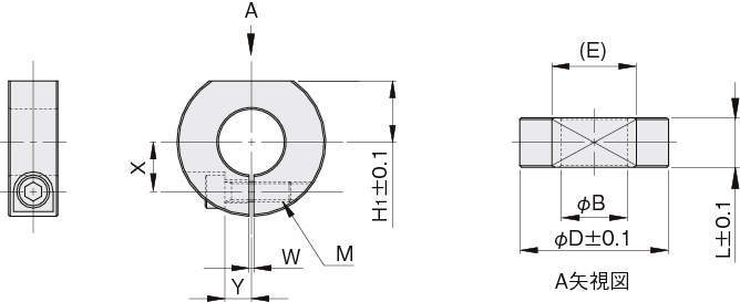 슬리트칼라 D커트 나사없는타입