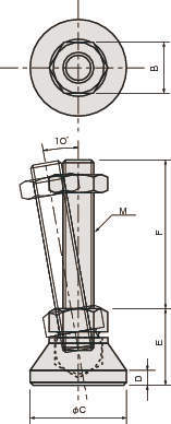 레벨링풋(일체형)