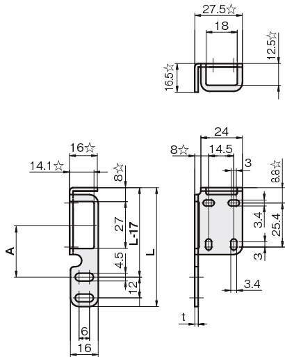 센서브라켓(광전센서용)CZ-SY타입