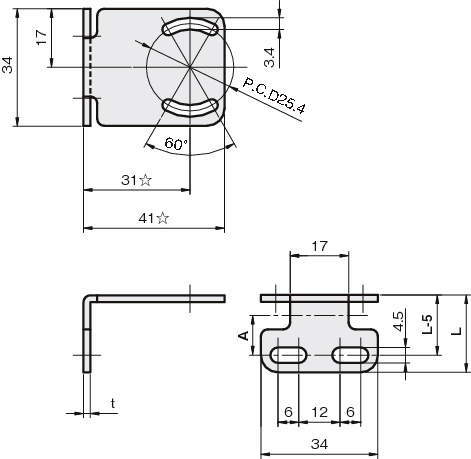 센서브라켓(광전센서용)CZ-SW타입