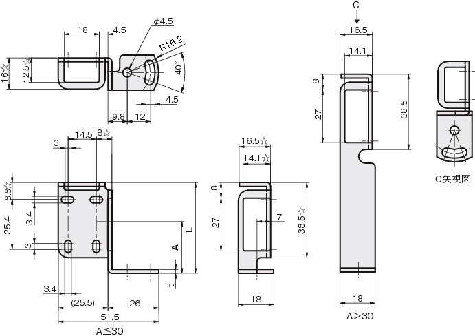 센서브라켓(광전센서용)CZ-LY타입