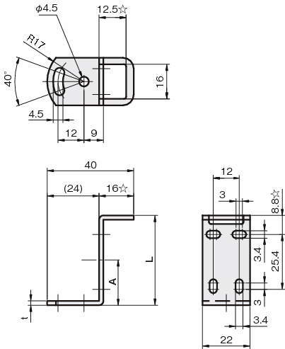 센서브라켓(광전센서용)CZ-LX타입