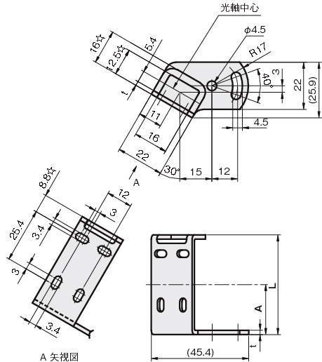 센서브라켓(광전센서용)CZ-LF타입