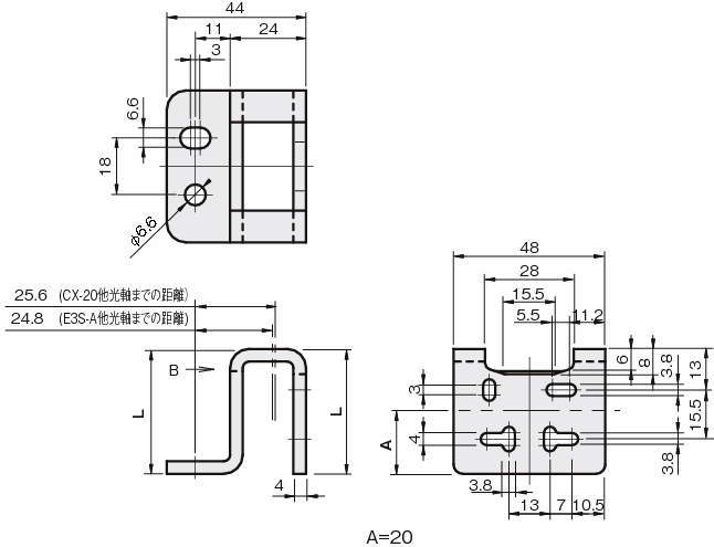 센서브라켓(광전센서용)CZ-LH HD타입(고강성)