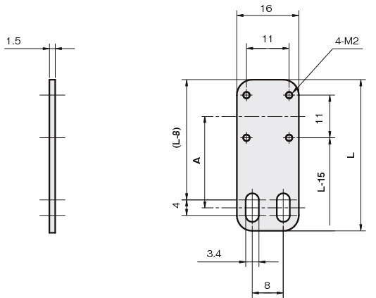 센서브라켓(광전센서용)E1-SX타입
