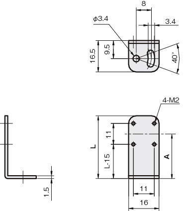 센서브라켓(광전센서용)E1-LX타입
