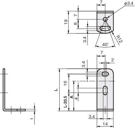 센서브라켓(광전센서용)E2-LX타입