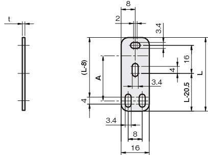 센서브라켓(광전센서용)E2-SX타입