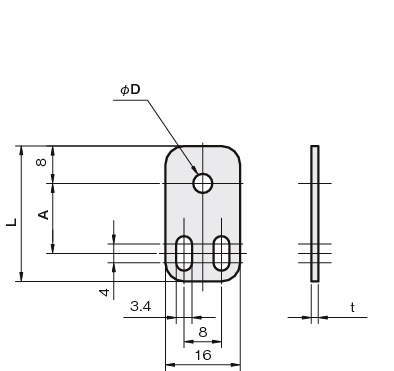 센서브라켓(광전센서용)E3-SX타입