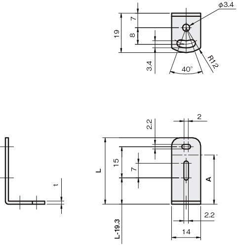 센서브라켓(광전센서용)TS-LX타입
