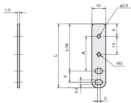 센서브라켓(반사판용)RA-스트레이트타입