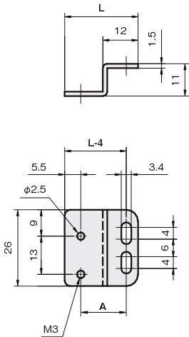 센서브라켓(반사판용)RA-Z형타입