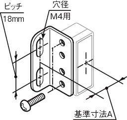 센서브라켓(반사판용)RB-사이드타입