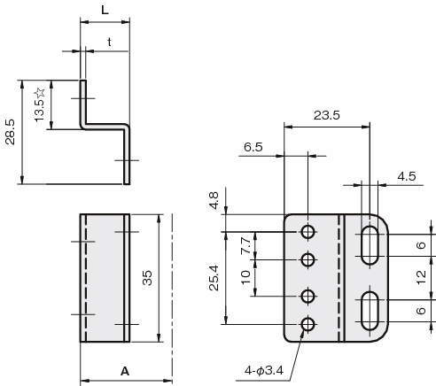 센서브라켓(반사판용)RB-Z형타입