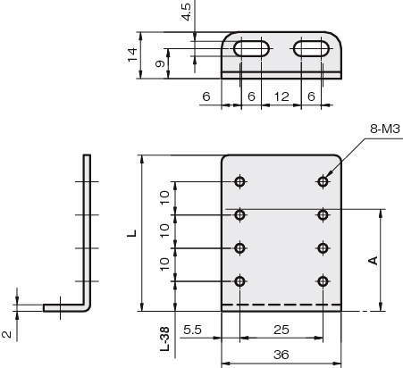 센서브라켓(반사판용)RC-L형타입