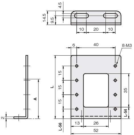 센서브라켓(반사판용)RD-L형타입