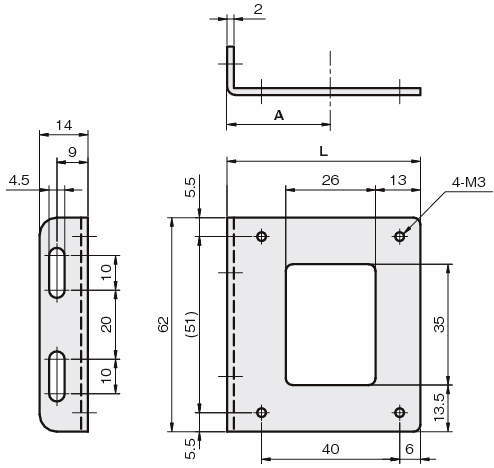 센서브라켓(반사판용)RD-사이드타입