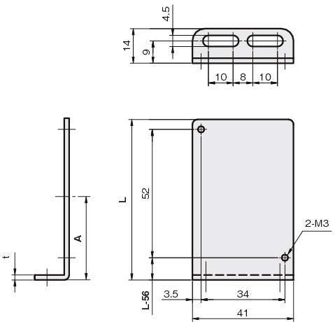 센서브라켓(반사판용)RE-L형타입