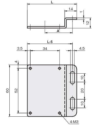 센서브라켓(반사판용)RE-Z형타입