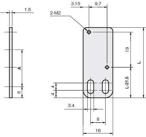 센서브라켓(반사판용)RF-스트레이트타입