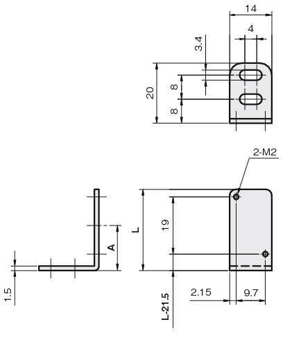 센서브라켓(반사판용)RF-L형타입