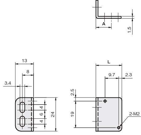 센서브라켓(반사판용)RF-사이드타입