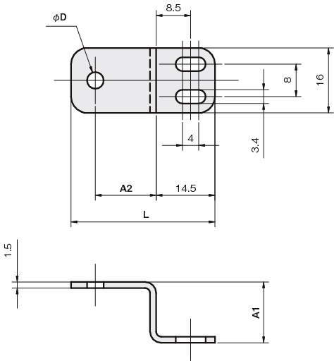 센서브라켓(광화이버센서용)Z타입