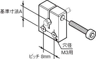센서브라켓(광화이버센서용)슬리트타입(병렬구멍)