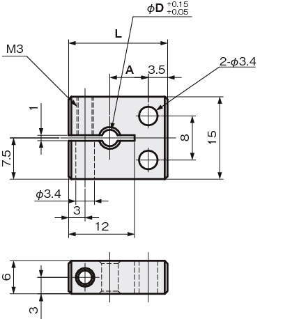 센서브라켓(광화이버센서용)슬리트타입(병렬구멍)