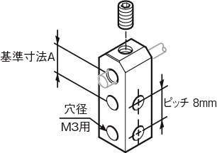 센서브라켓(광화이버센서용)세트나사타입(직렬구멍)