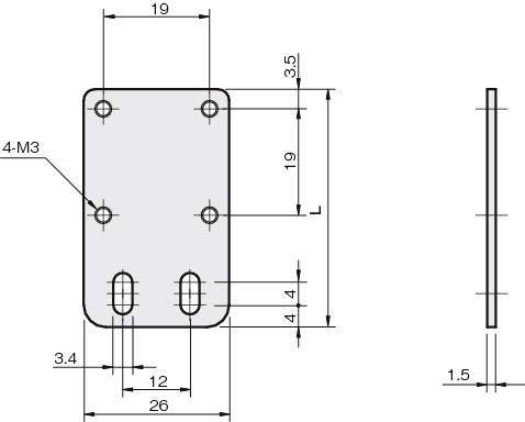센서브라켓(포토마이크로센서용)스트레이트 V타입