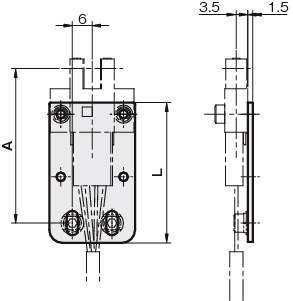 센서브라켓(포토마이크로센서용)스트레이트 V타입