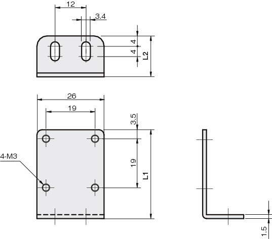 센서브라켓(포토마이크로센서용)L형 V타입