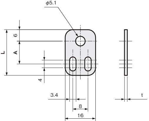 센서브라켓(근접센서용)스트레이트타입