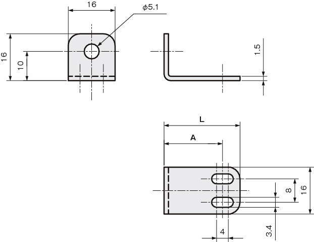 센서브라켓(근접센서용)L슬라이드타입