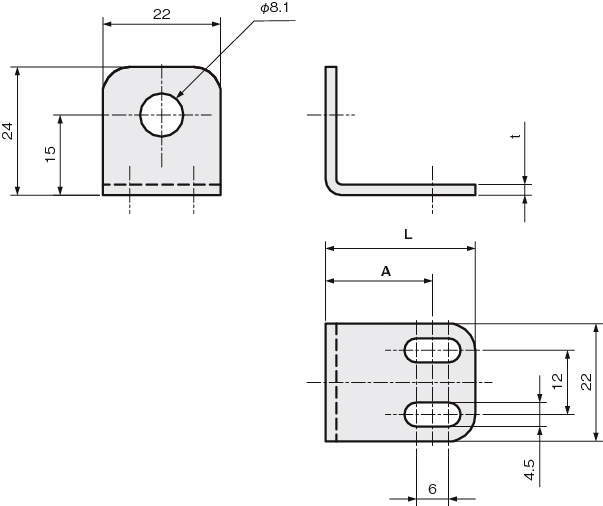 센서브라켓(근접센서용)L슬라이드타입
