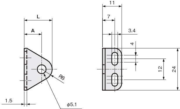 센서브라켓(근접센서용)L공간절약형타입