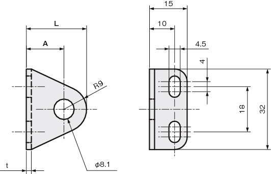 센서브라켓(근접센서용)L공간절약형타입