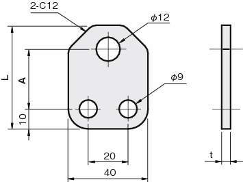 센서브라켓(근접센서용)스트레이트 HD타입(고강성)