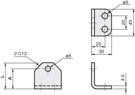 센서브라켓(근접센서용)L형 HD타입(고강성)