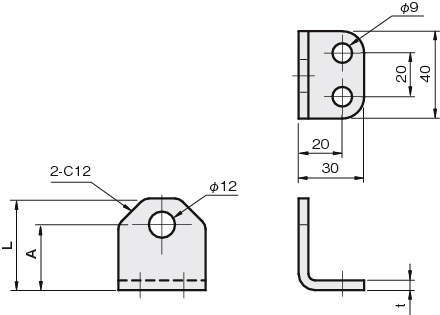센서브라켓(근접센서용)L형 HD타입(고강성)