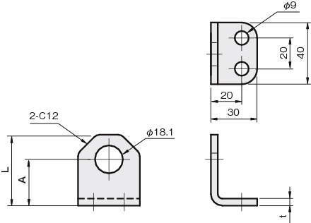 센서브라켓(근접센서용)L형 HD타입(고강성)