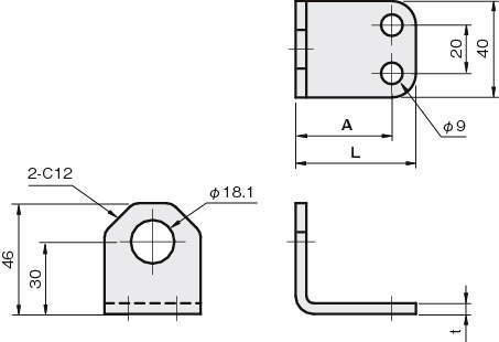 센서브라켓(근접센서용)L슬라이드 HD타입(고강성)